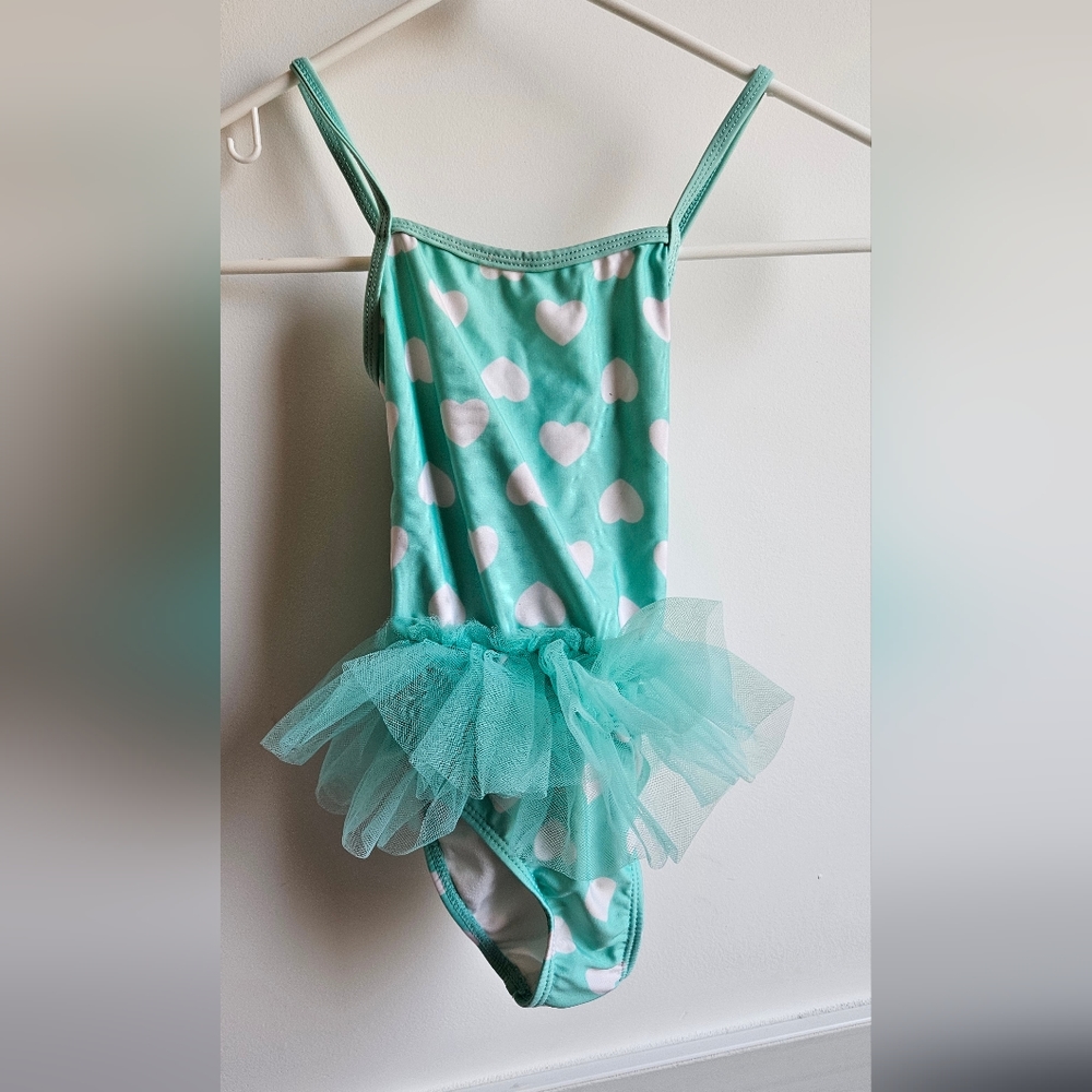 Aqua swimsuit with tutu size 5
